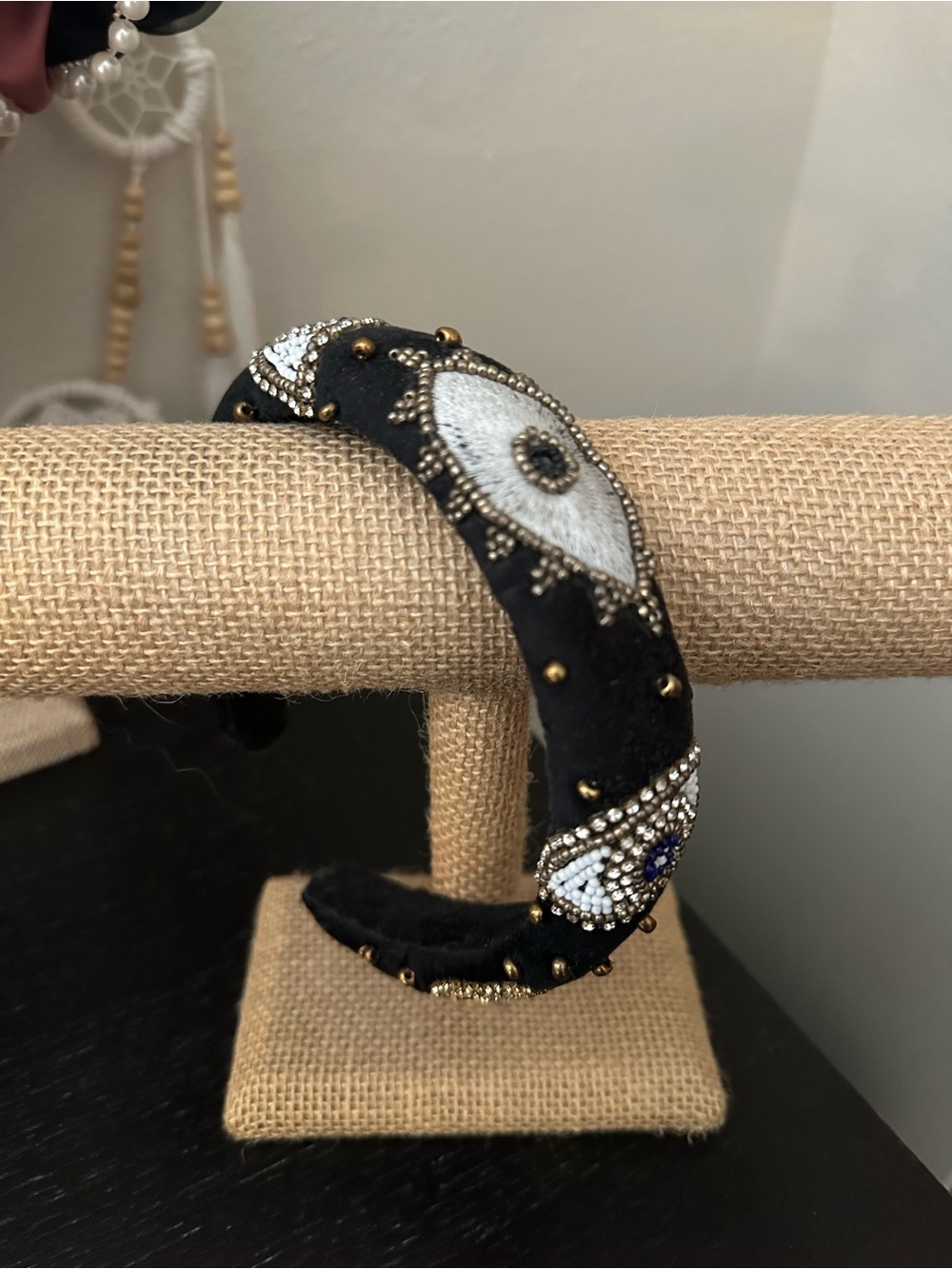 FRANCESCAS Beaded Evil Eye Headband - Picture 2 of 3